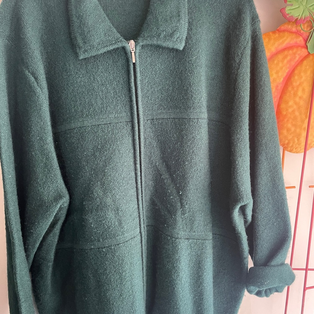 Karen Scott Green Wool Sweater
